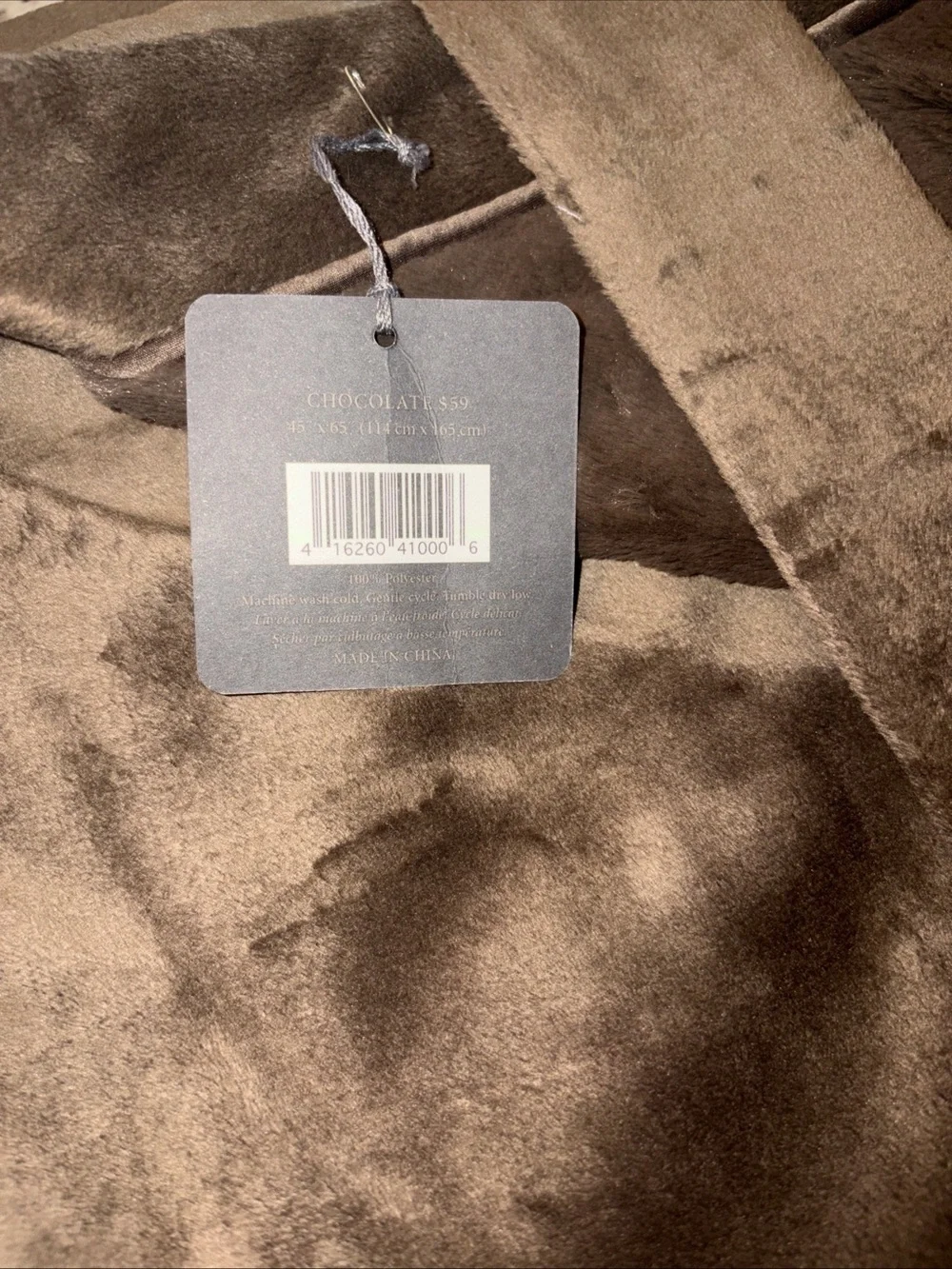 Restoration Hardware Plush Throw in Chocolate Brown